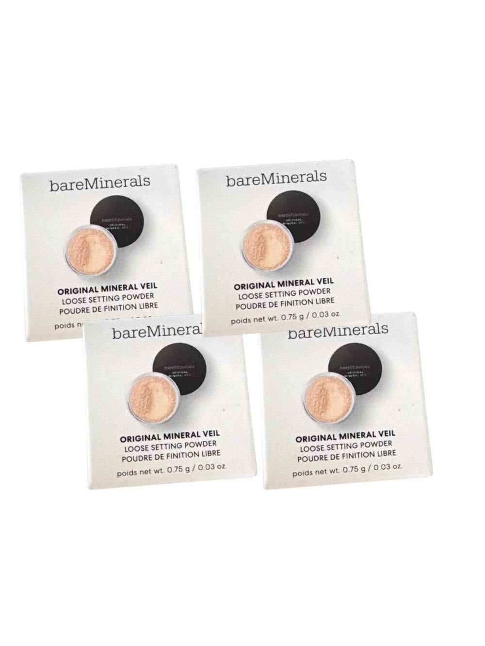 bareMinerals Original Mineral Veil Loose Setting Powder Translucent 0.75g 4 Pack
